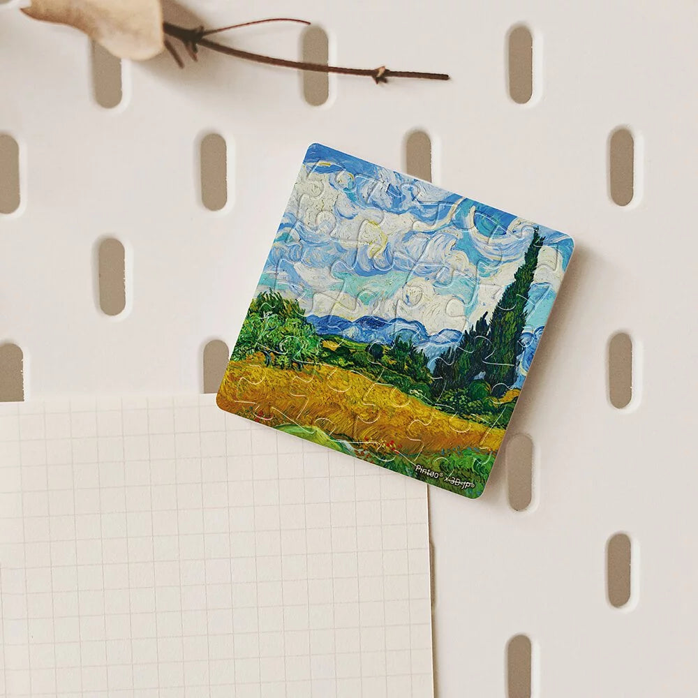 Vincent Van Gogh - Wheat Field with Cypresses (名畫系列-梵谷-麥田裡的柏樹) - 16pcs