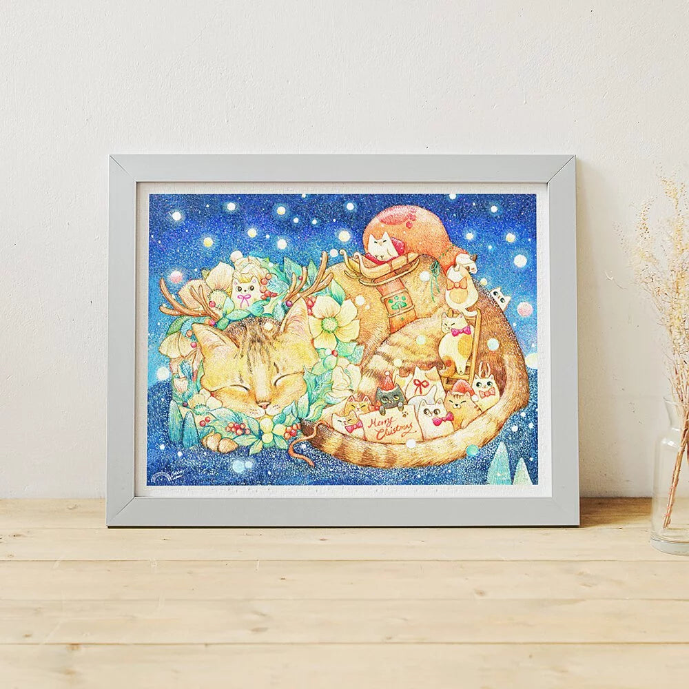 Cotton Lion - Christmas Night & Cats - 棉花獅 - 聖誕夜與貓 - 1200pcs