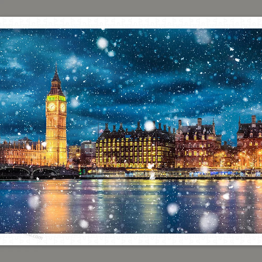 The Thames on a Snowy Night (雪落泰晤士河畔) - 1000pcs
