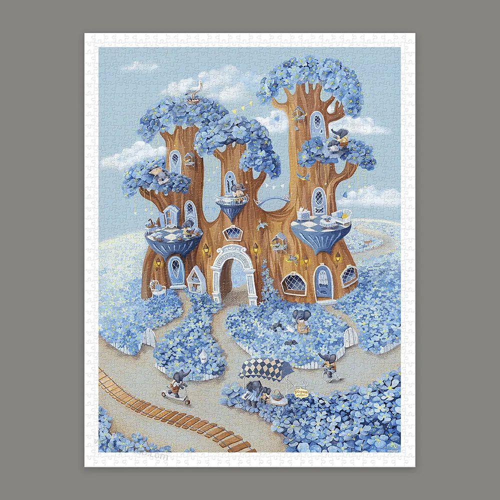 Julia Vaihicheva - Blooming Valley (藍色花谷) Touch Art - 1200pcs