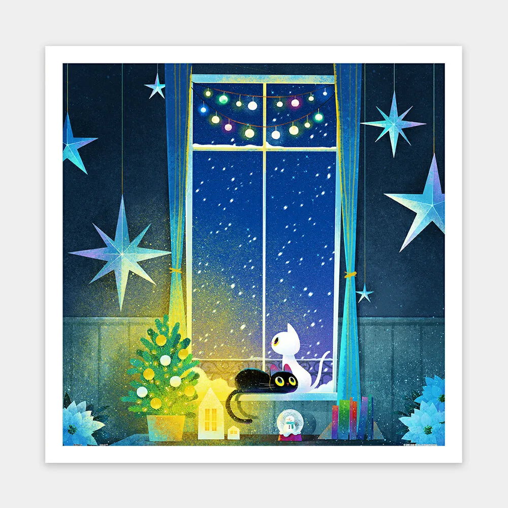Little Oil Art - Kittens at The Window 小油畫 - 窗邊的貓 - 900pcs