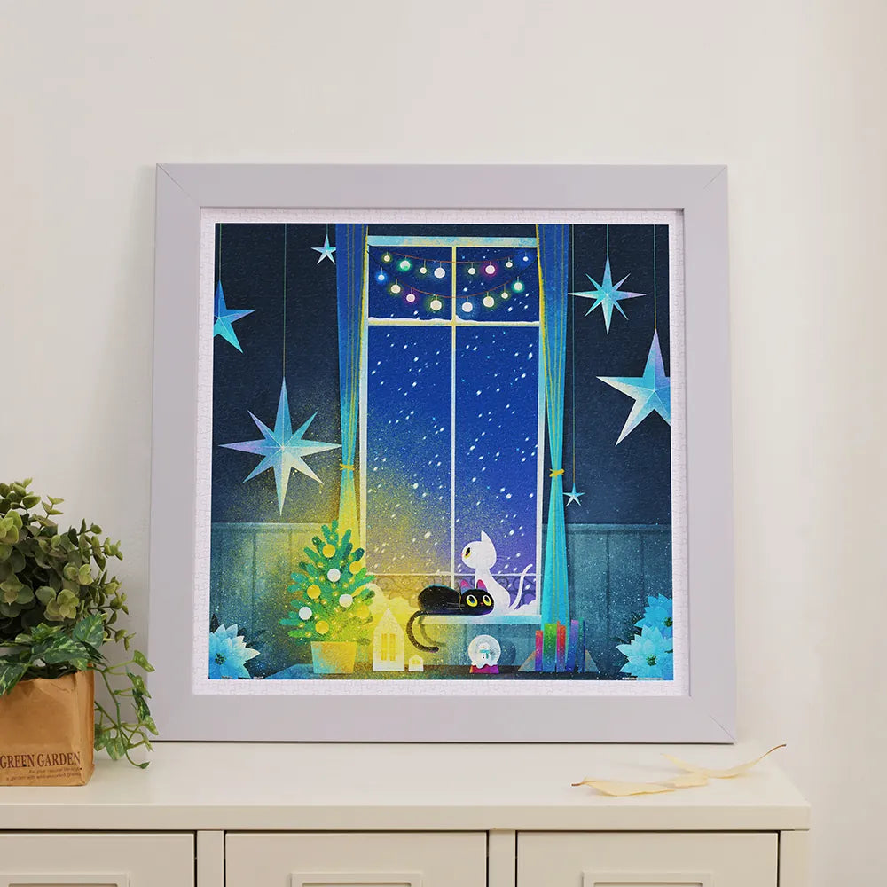 Little Oil Art - Kittens at The Window 小油畫 - 窗邊的貓 - 900pcs